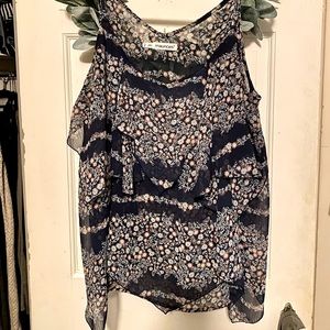 Maurices Sheer Navy Floral Tank